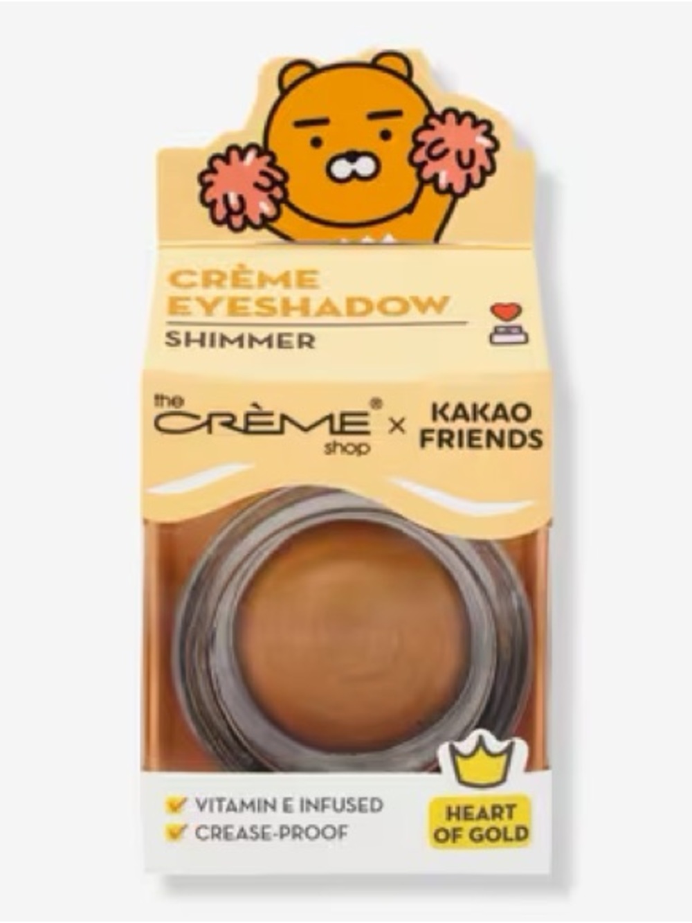 x Kakao Friends Shimmer Crème Eyeshadow - Heart of Gold (Golden Brown)